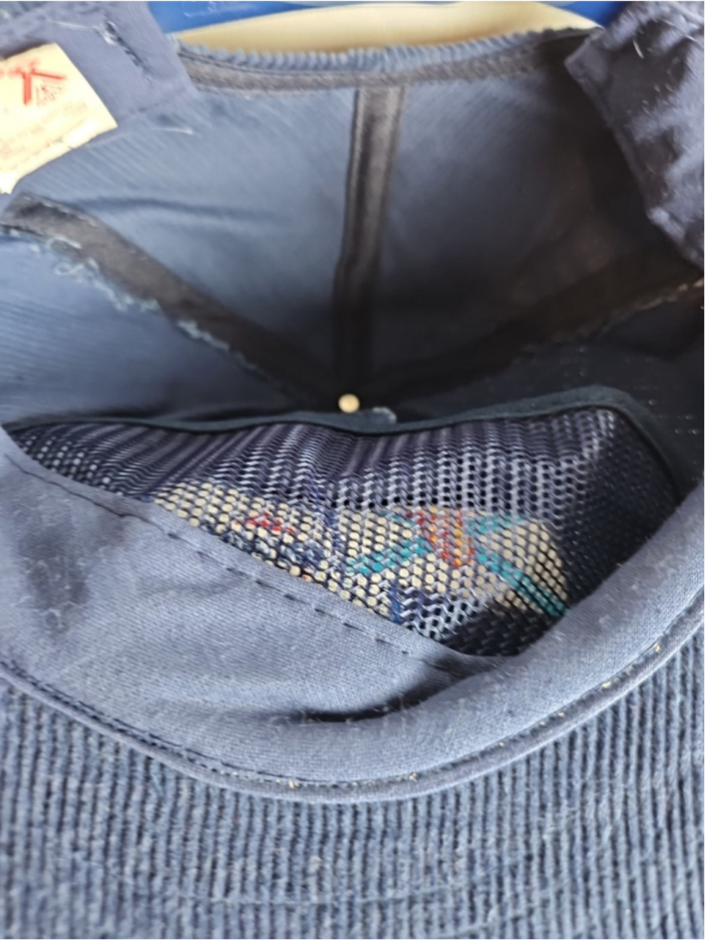 Vintage Irving Nova Scotia Hat Snapback Adjustable Corduroy Blue Gas Oil Petro - Picture 8 of 10